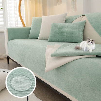 Waterproof Chenille Sofa Cover – Anti-Scratch & Non-Slip Protection