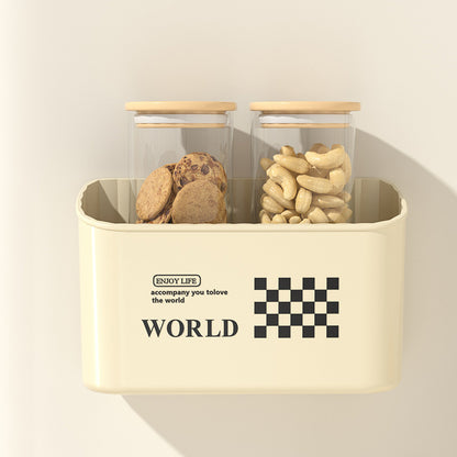 Ondaum Magnetic Refrigerator Side Wall Storage Box in Cream Style