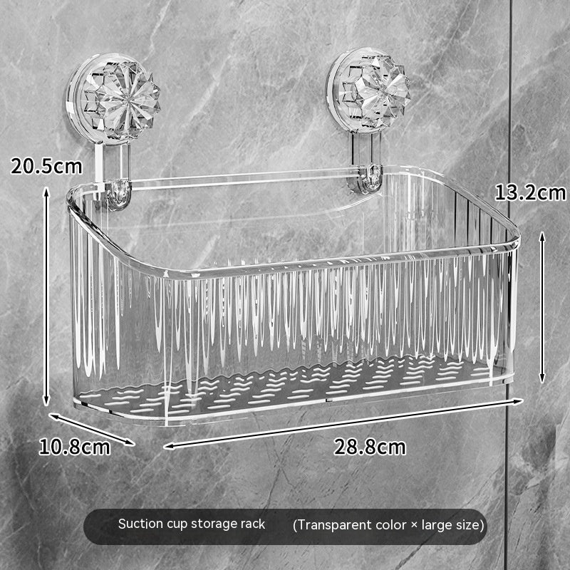 Light Luxury Suction Storage Rack for Bathroom and Toilet