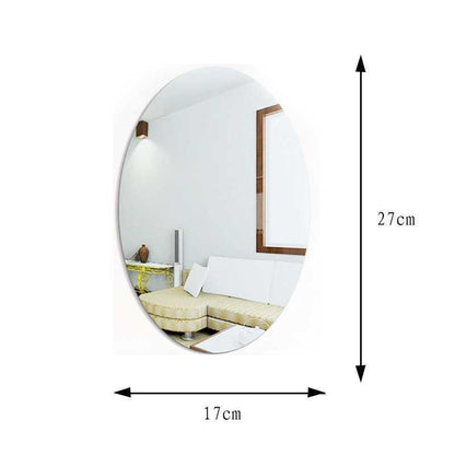 Oval Self-Adhesive Acrylic Mirror Wall Sticker
