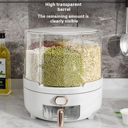 Cereals Storage Box Rotation Household Rice Bucket