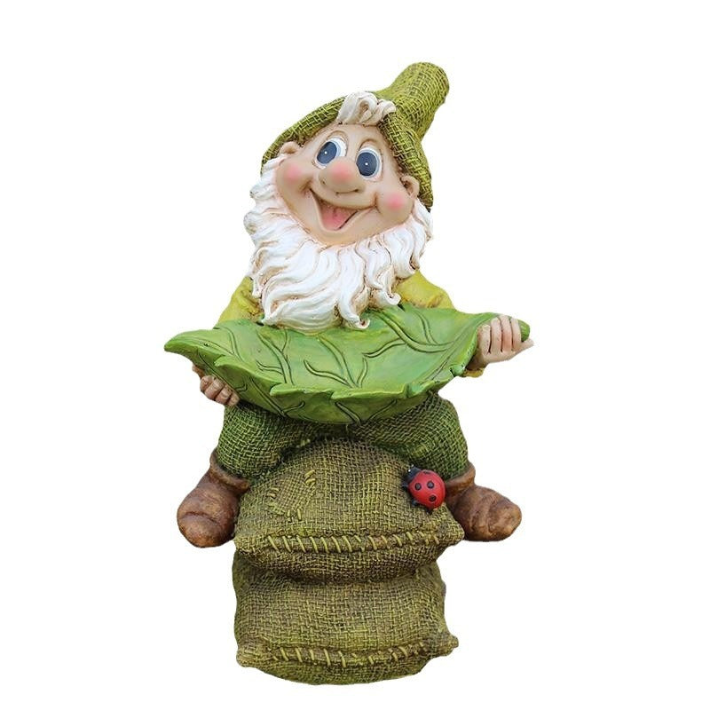 Resin Garden Gnome Flower Pot – Decorative Courtyard Ornament
