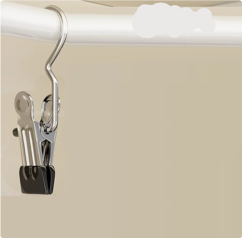Metal clip with black clip on a beige background, labeled '30pcs'.