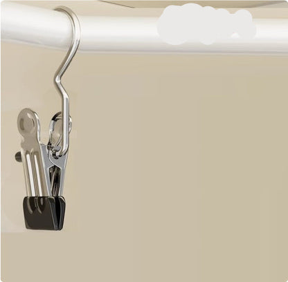 Metal clip with black clip on a beige background, labeled '30pcs'.