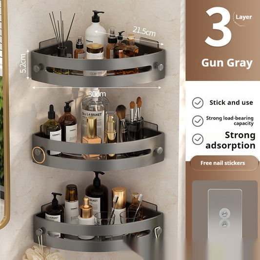 Bathroom Triangle Storage Rack Punch-free
