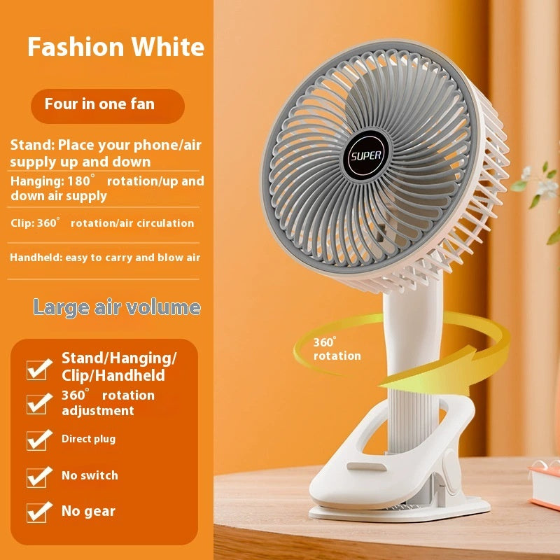 Clip Fan USB Lighting Desktop Household Fan Portable