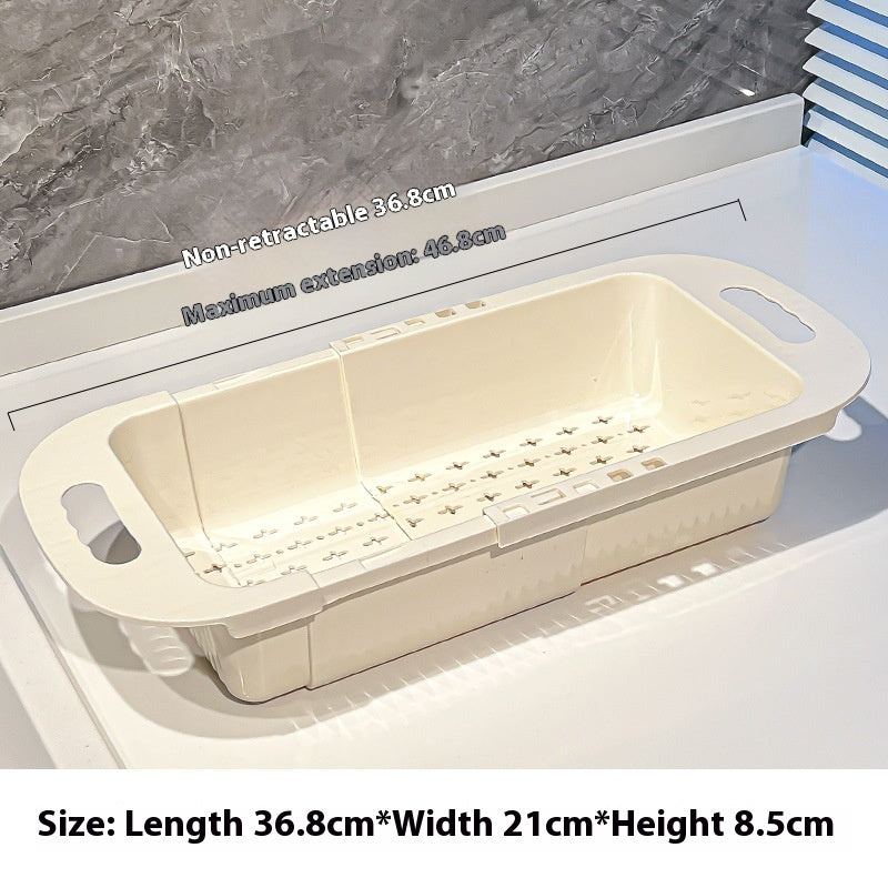 Kitchen Retractable Drain Rack Washing Basin Household