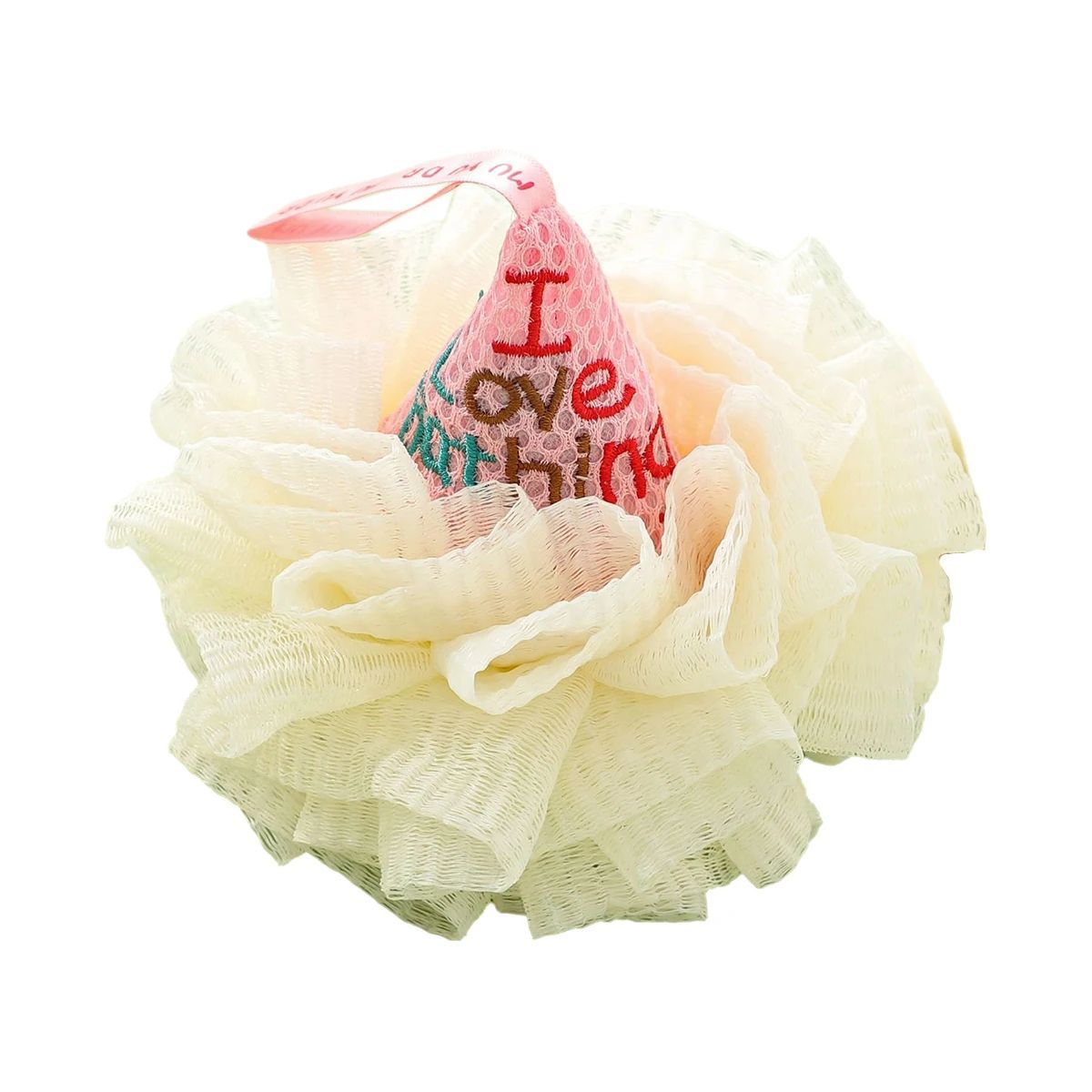 Foam Core Bath Flower Ball – Back Rubbing Bath Towel Sponge