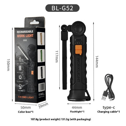 Rechargeable LED Work Light – White and Red Light Modes