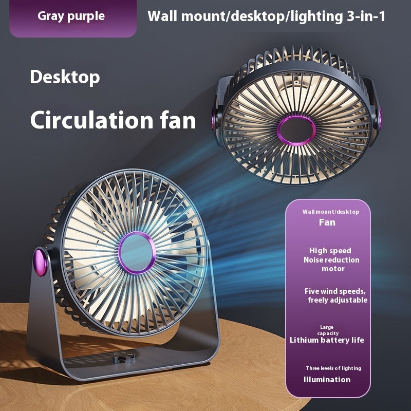 Clip Fan USB Lighting Desktop Household Fan Portable
