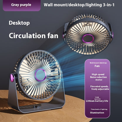 Clip Fan USB Lighting Desktop Household Fan Portable