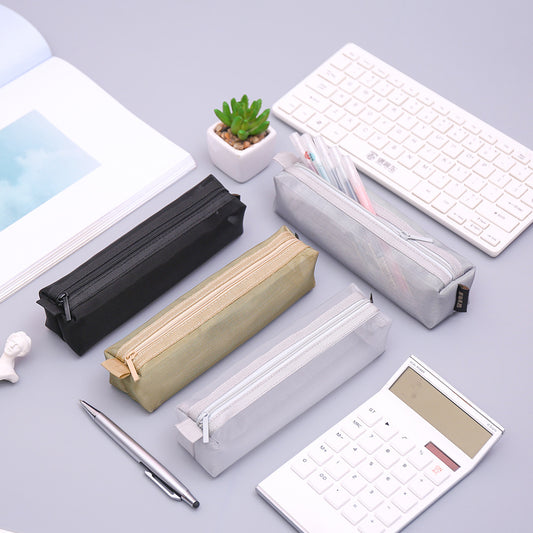 Simple Nylon Zipper Pencil Bag for Students