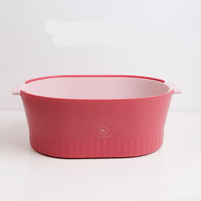 Large Double-Layer Plastic Kitchen Drain Basket