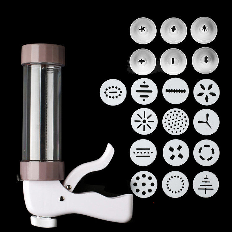 Cookie Press Gun Kit – 13 Discs & 6 Nozzles for Easy Biscuit Making