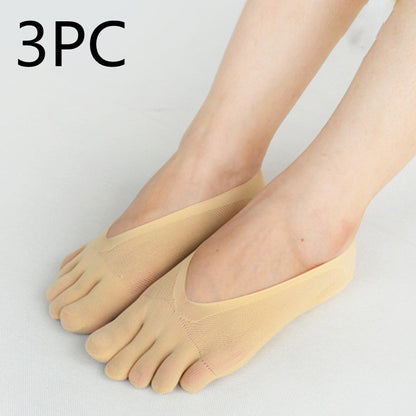 Women’s Ultra-Thin Invisible Toe Boat Socks