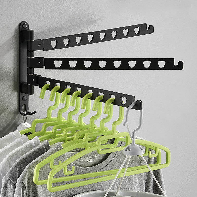 Punch-free Hanger Storage Rack Finishing Rack Space Aluminum Balcony Clothes Hanger