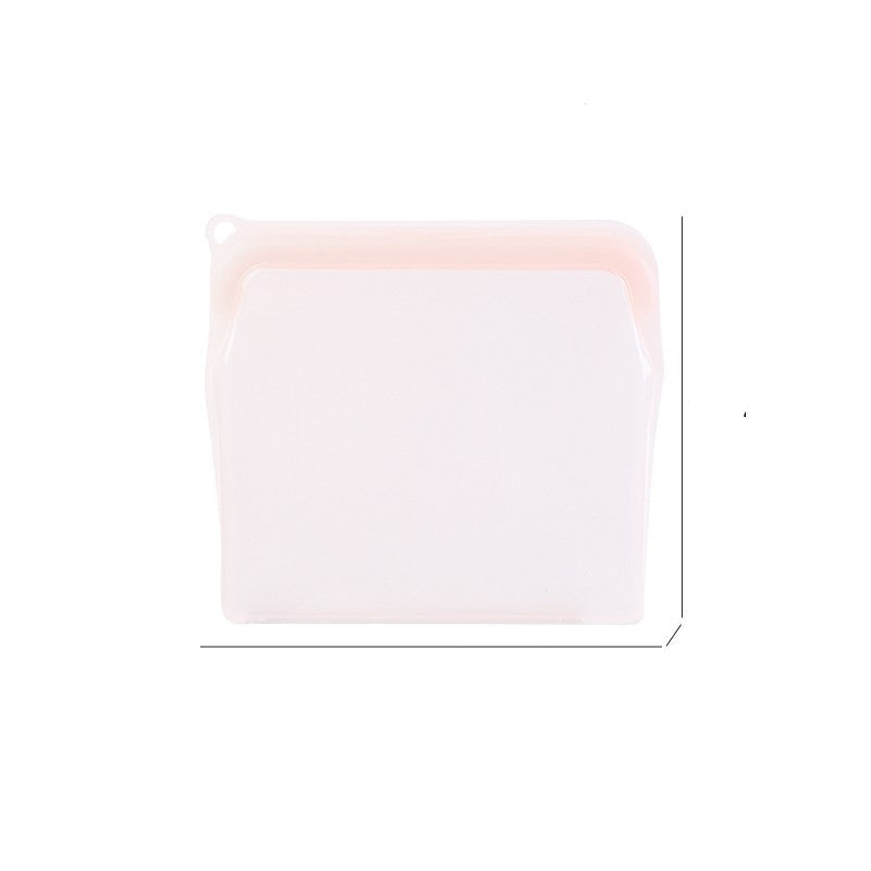 Rectangular white product with pink border and dimensions labeled on a white background