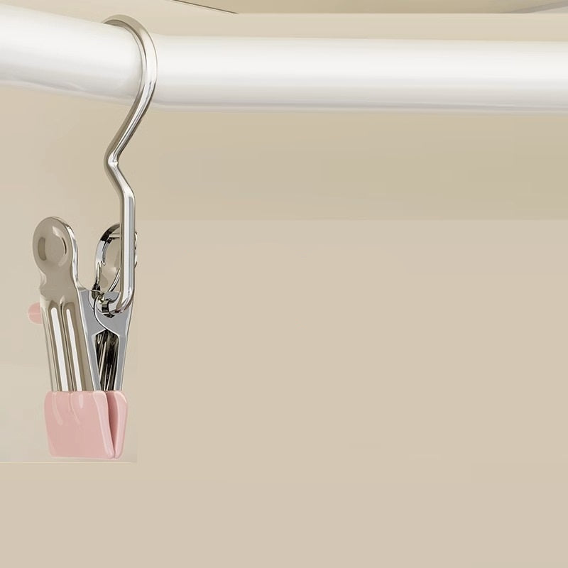 Metal clip with pink clip on a beige background with '5PCS' text