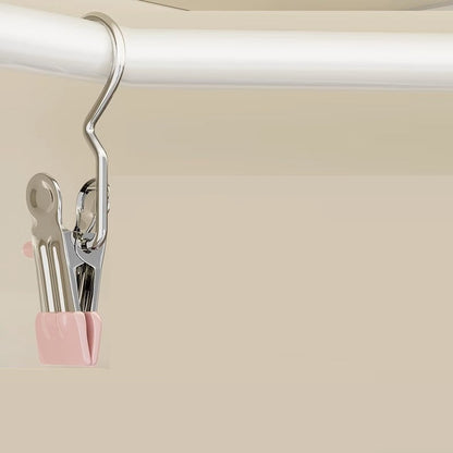 Metal clip with pink clip on a beige background with '5PCS' text