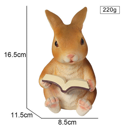Outdoor Garden Easter Reading Rabbit Gardening Animals