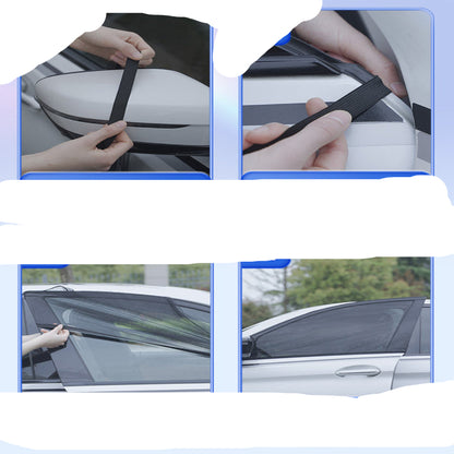 Car Side Window Screen - UV Protector & Anti-Mosquito Mesh Shade