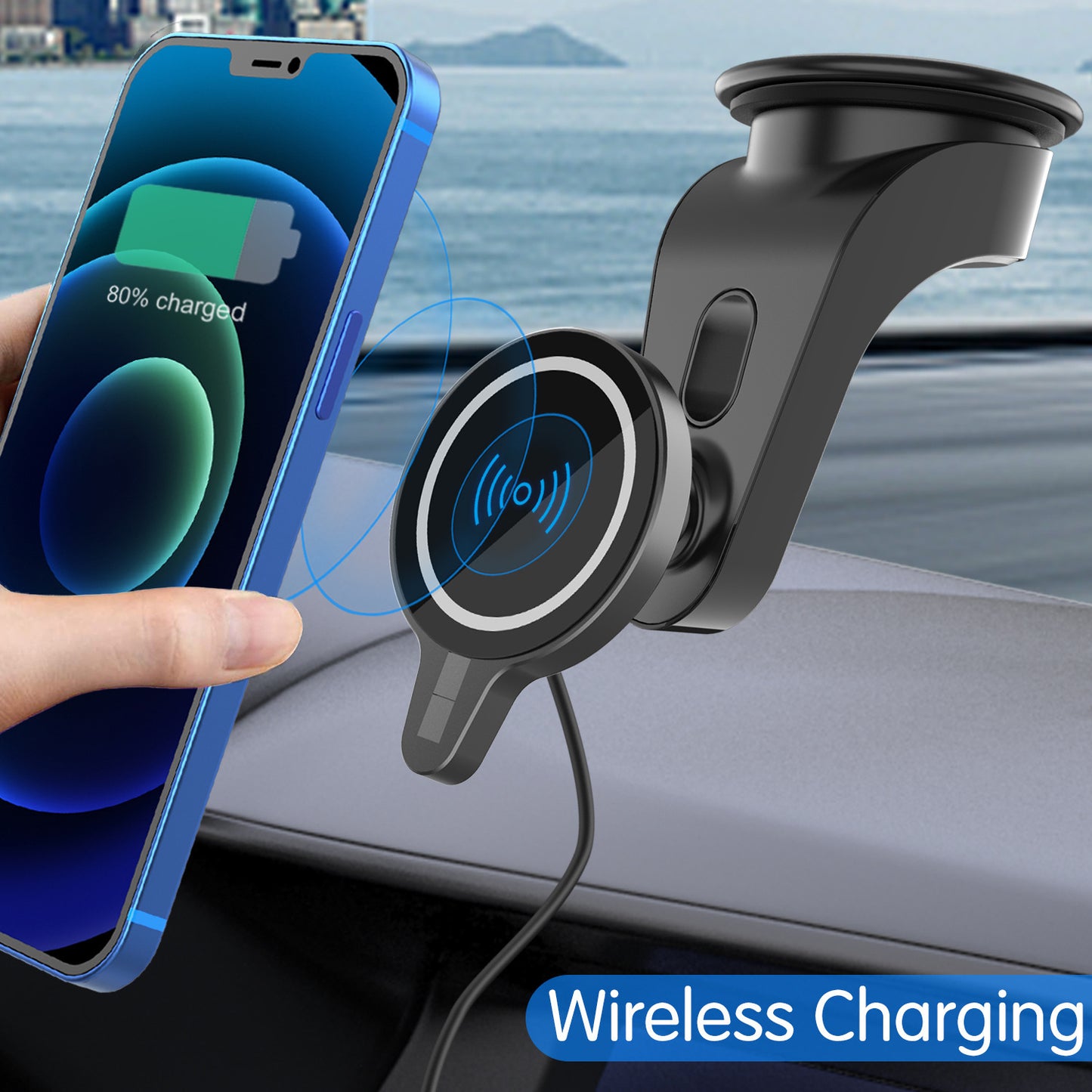 Strong Magnetic Wireless Charging For Car Windshield