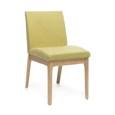 Green Fabric Dining Chair Set with Contemporary Design