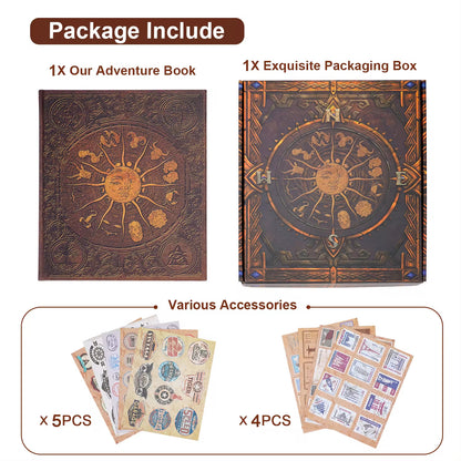 132-Page DIY Retro Scrapbook – Our Adventure Memory Photo Album
