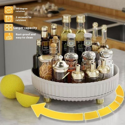 Multi-Functional Rotating Spice Rack Storage Box