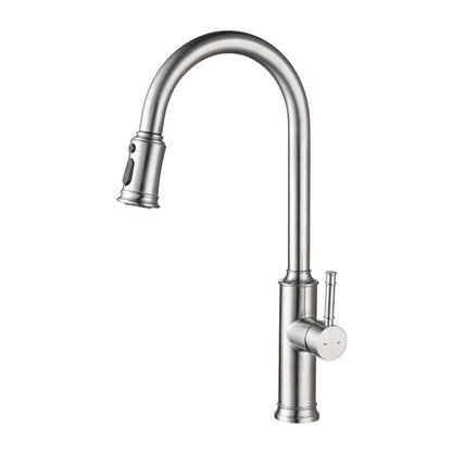 Pulling Nozzle Kitchen Faucet – Brushed Nickel, 360° Swivel, Single Handle