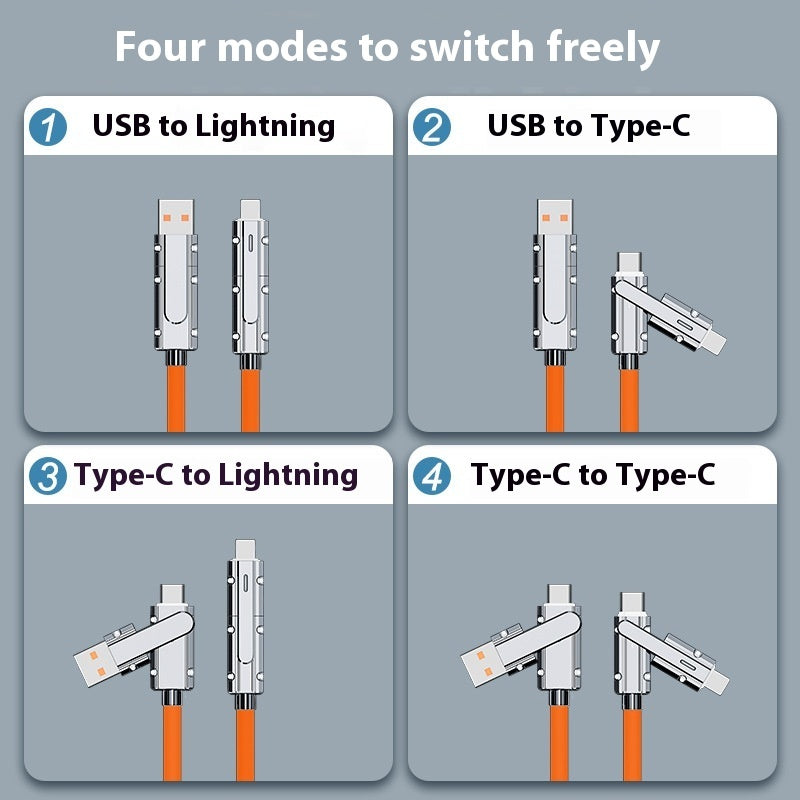 Mech Four-in-one Fast Charge Data Cable