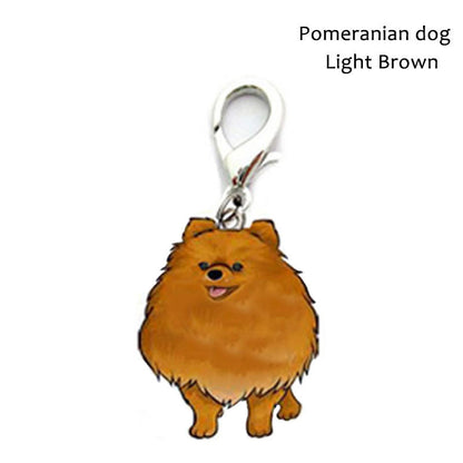 Metal Dog Breed Keychain – Pet Collar Pendant Tag
