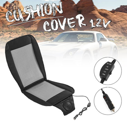 Black and Gray Car Cooling Seat Cushion