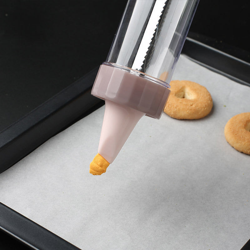 Cookie Press Gun Kit – 13 Discs & 6 Nozzles for Easy Biscuit Making