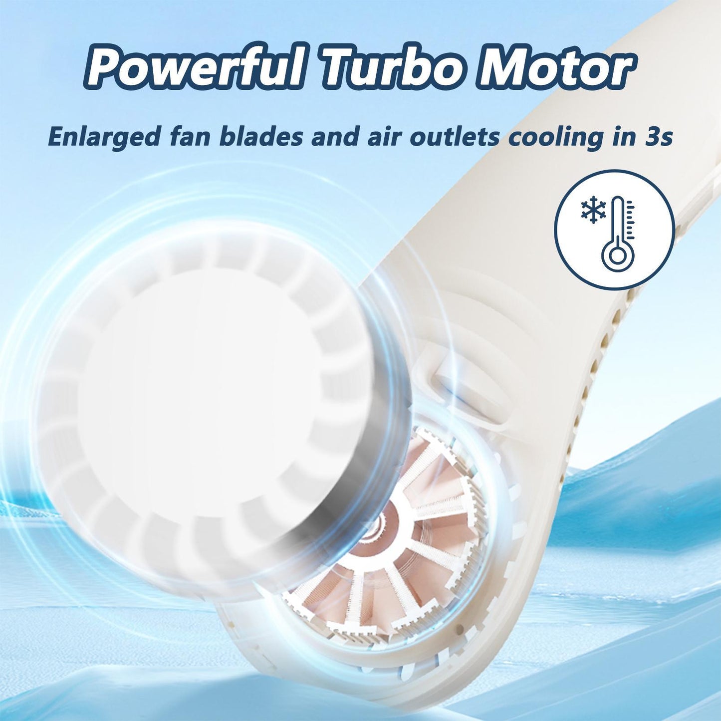 Turbo Neck-Hanging Fan – Hands-Free Cooling for Outdoor Adventures