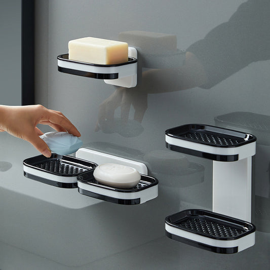 Punch-free Home Wall-mounted Soap Box Storage Rack
