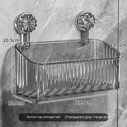 Light Luxury Suction Storage Rack for Bathroom and Toilet