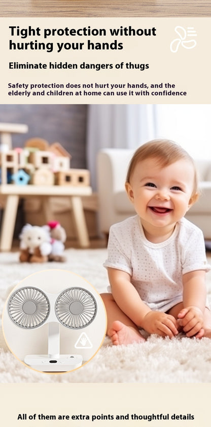 Ondaum Multi-Functional Dual Head Ultra Endurance Small Fan