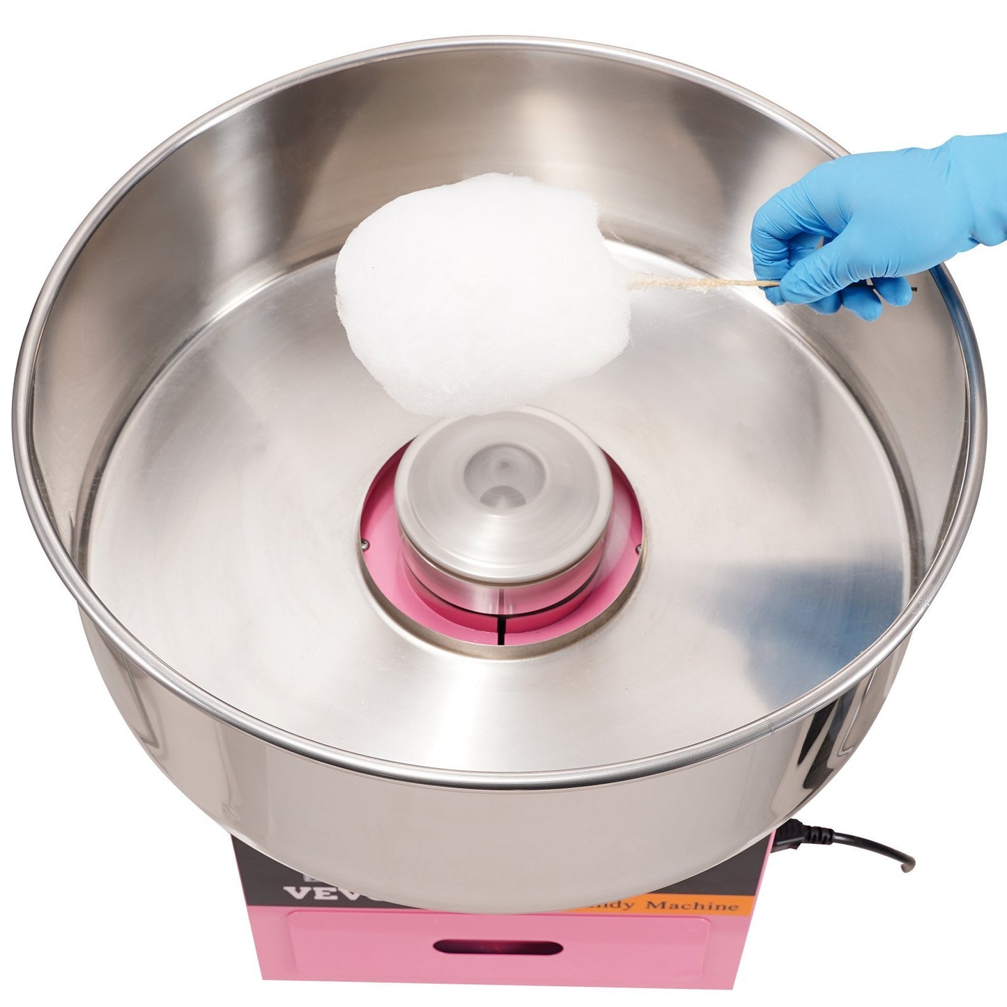 Electric Cotton Candy Machine with Stainless Steel Bowl