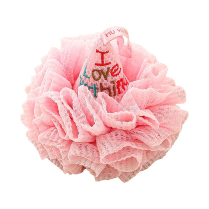 Foam Core Bath Flower Ball – Back Rubbing Bath Towel Sponge