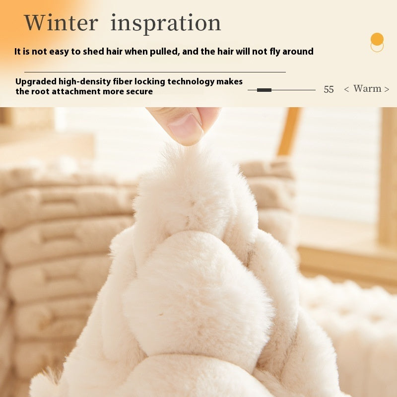Rabbit Fur Sofa Cushion Simple Modern