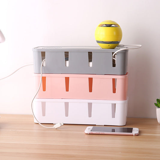 Desktop Socket Storage Box Wire Socket Data Cable Fixed Winding Box
