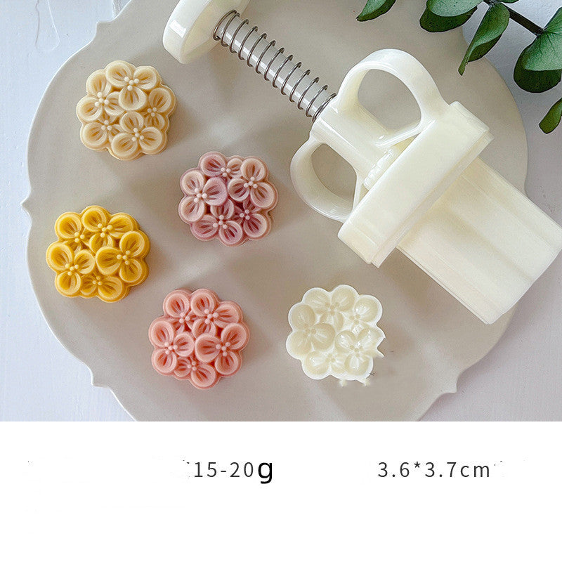 Mini Mooncake Hand Press Mold – Flower Design