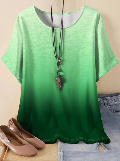 Casual Sports Loose Round Neck Short Sleeve T-Shirt