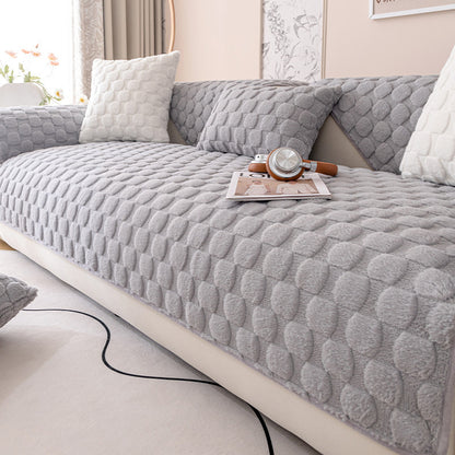 Winter Thickened Fleece Simple Modern Non-slip Sofa Cover