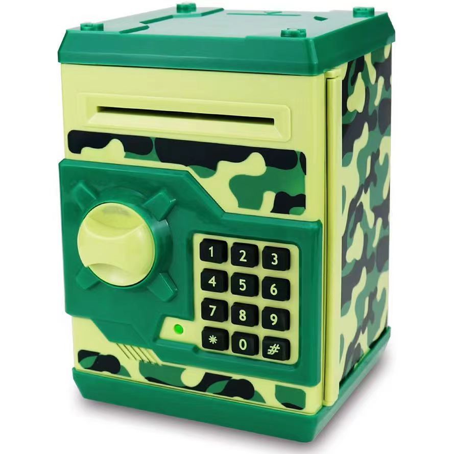 Cash Machine Savings Piggy Bank Password Lock Safe Box
