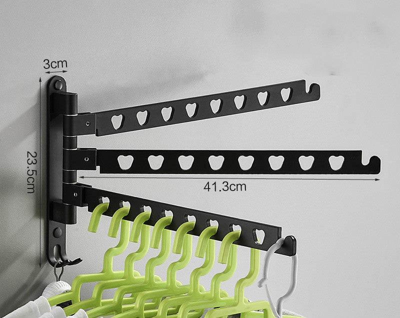 Punch-free Hanger Storage Rack Finishing Rack Space Aluminum Balcony Clothes Hanger