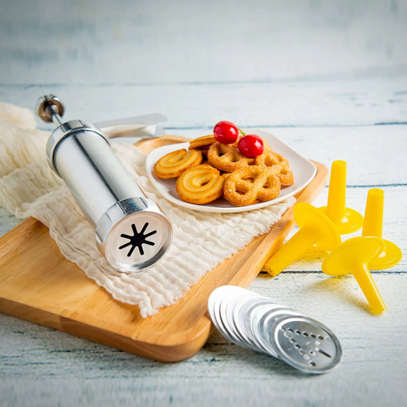 Stainless Steel Cookie Press & Icing Gun Set