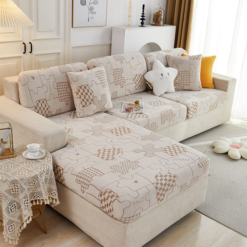 Stretch Jacquard Fleece Non-slip Sofa Cover