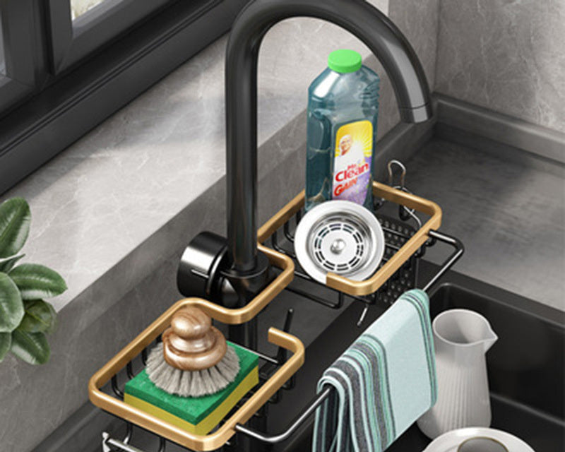 Kitchen Storage Faucet Rack Drain Basket
